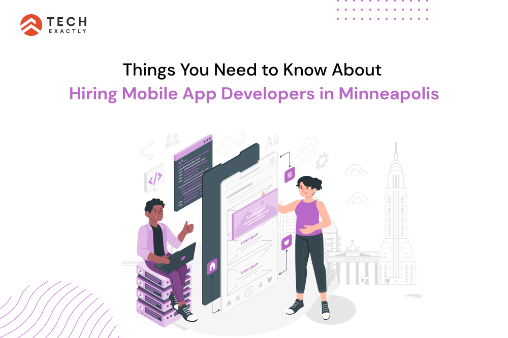 A graphical presentation of hiring mobile app developers in Minneapolis