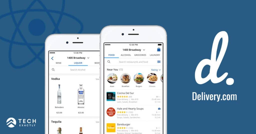 Delivery.com -  A popular React Native app