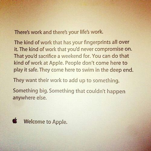 Welcome Letter for new hires at Apple