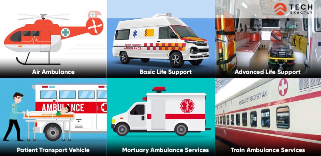 Types of Ambulances available