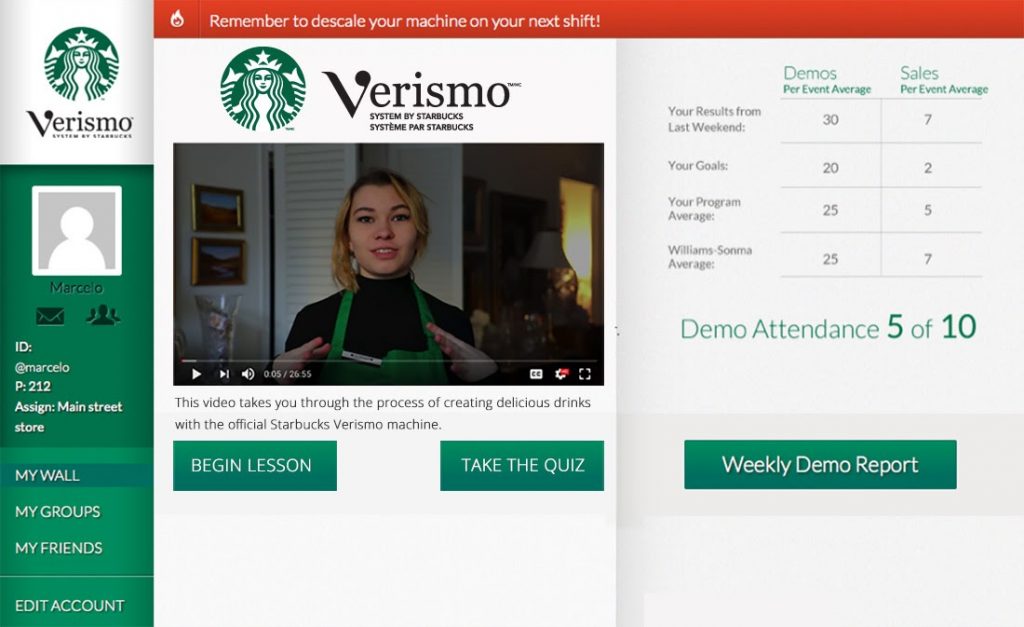 Online Learning Management system at Starbucks